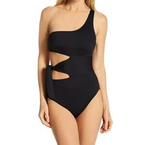 NWT! La Blanca Island Goddess One Shoulder Tie One Piece Swimsuit - Size 16
